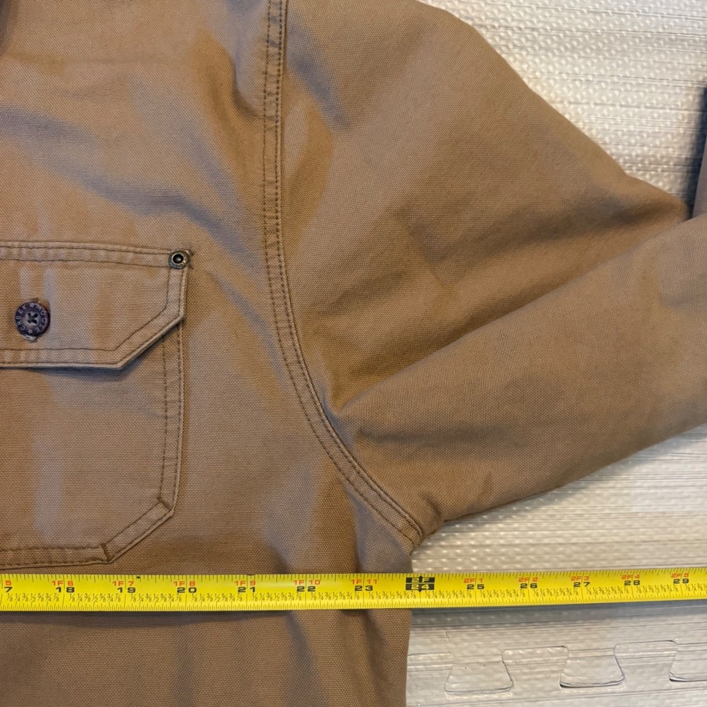 Moose Creek Shirt Jacket Mens Large Brown Canvas Fleece Lined Button Workwear - Picture 7 of 11